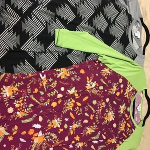 (2) Randy 2xl LuLaRoe Raglan style T